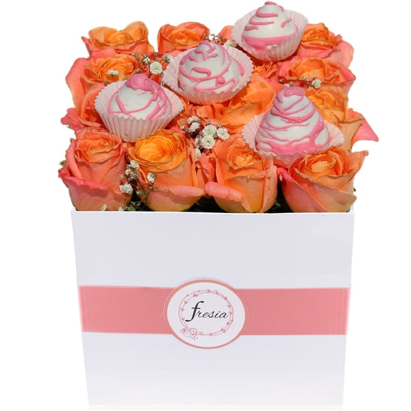 Peach & Strawberries